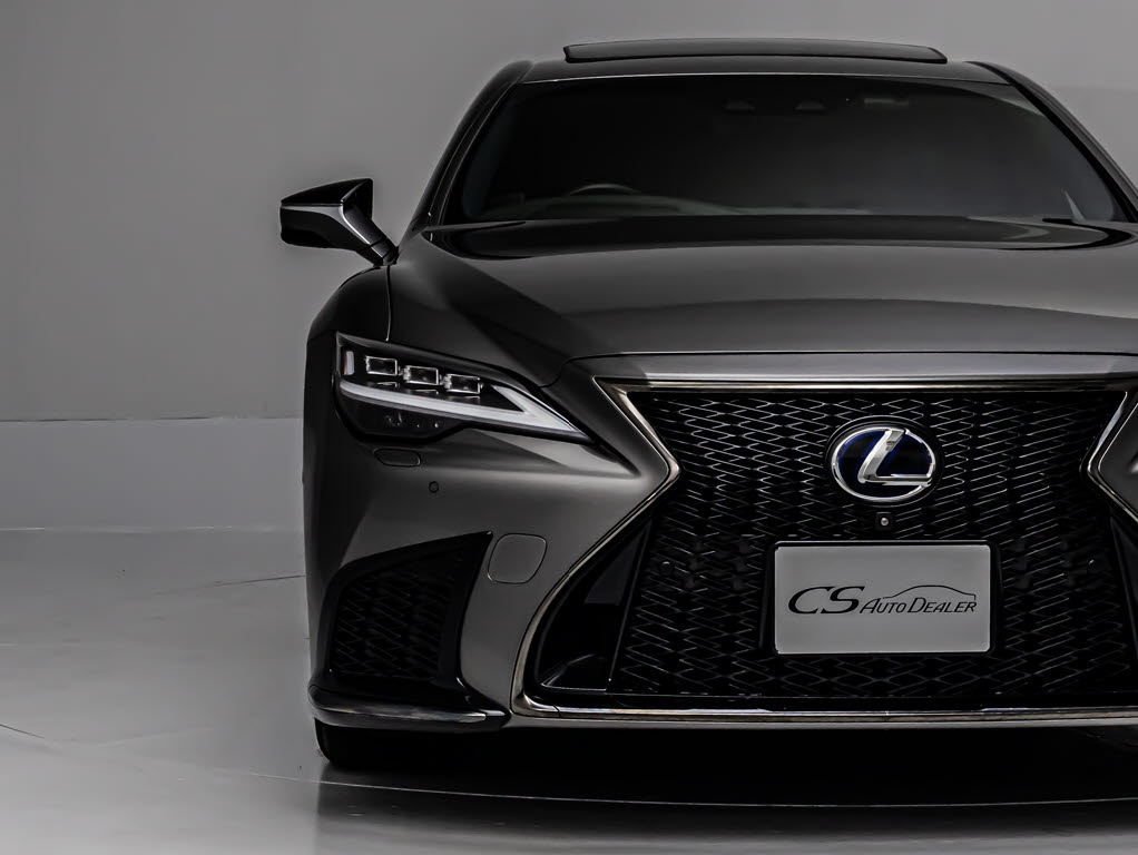 レクサス LS500h Fスポーツ 後期型 サンルーフ赤革マクレビ
