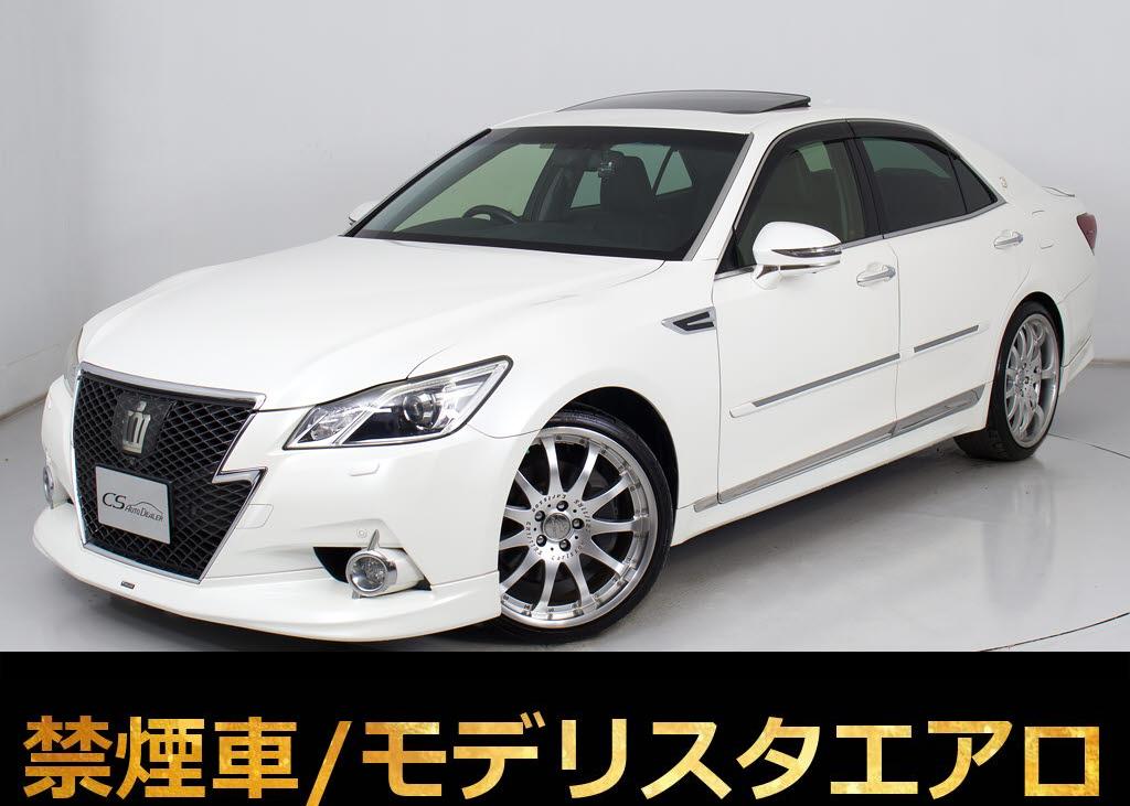 クラウンＨＶ　２．５アスリートＳ　黒本革　フルエアロ　新品２０ＡＷ