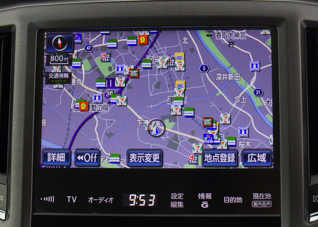 メーカー純正の大画面ＨＤＤナビが装備され
ています！操作も簡単！見やすい！純正だか
らこその使いやすさ！