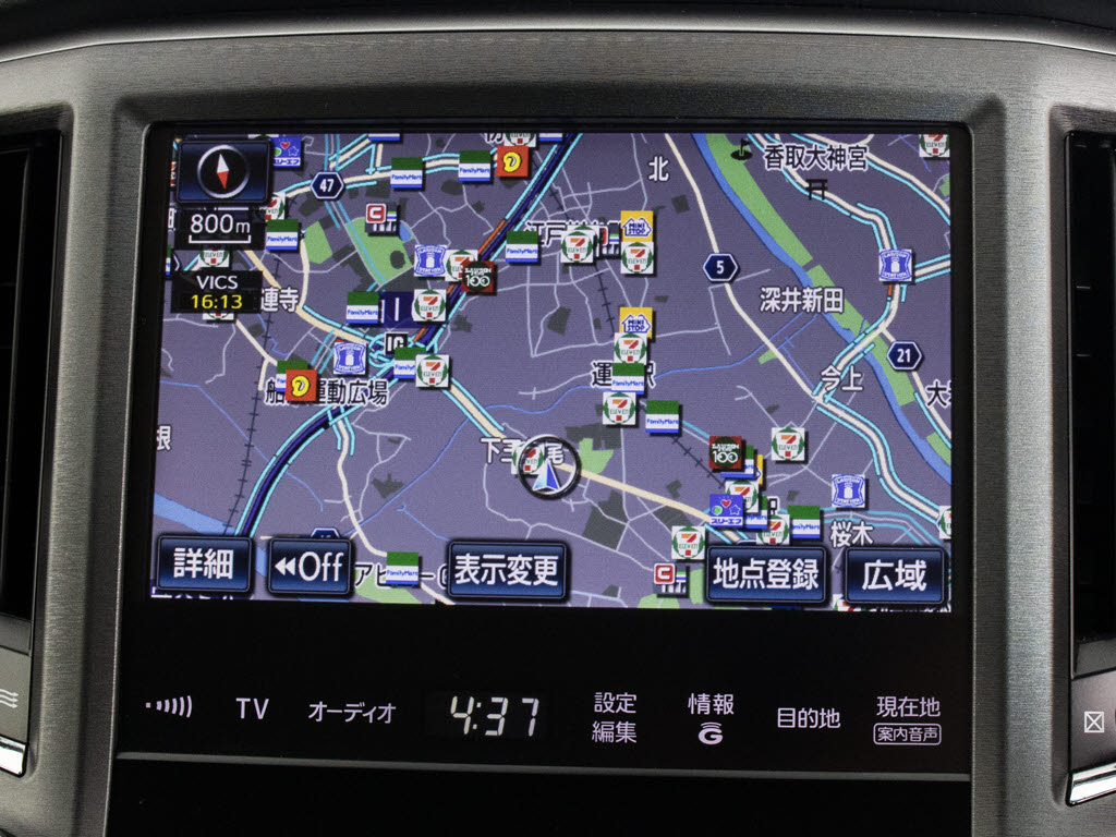 メーカー純正の大画面ＨＤＤナビが装備され
ています！操作も簡単！見やすい！純正だか
らこその使いやすさ！
