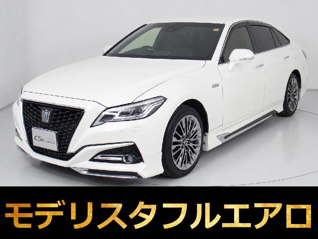 クラウンＨＶ　３．５Ｇ-ＥＸ　禁煙車　モデリスタエアロ　黒革　ＨＵＤ　