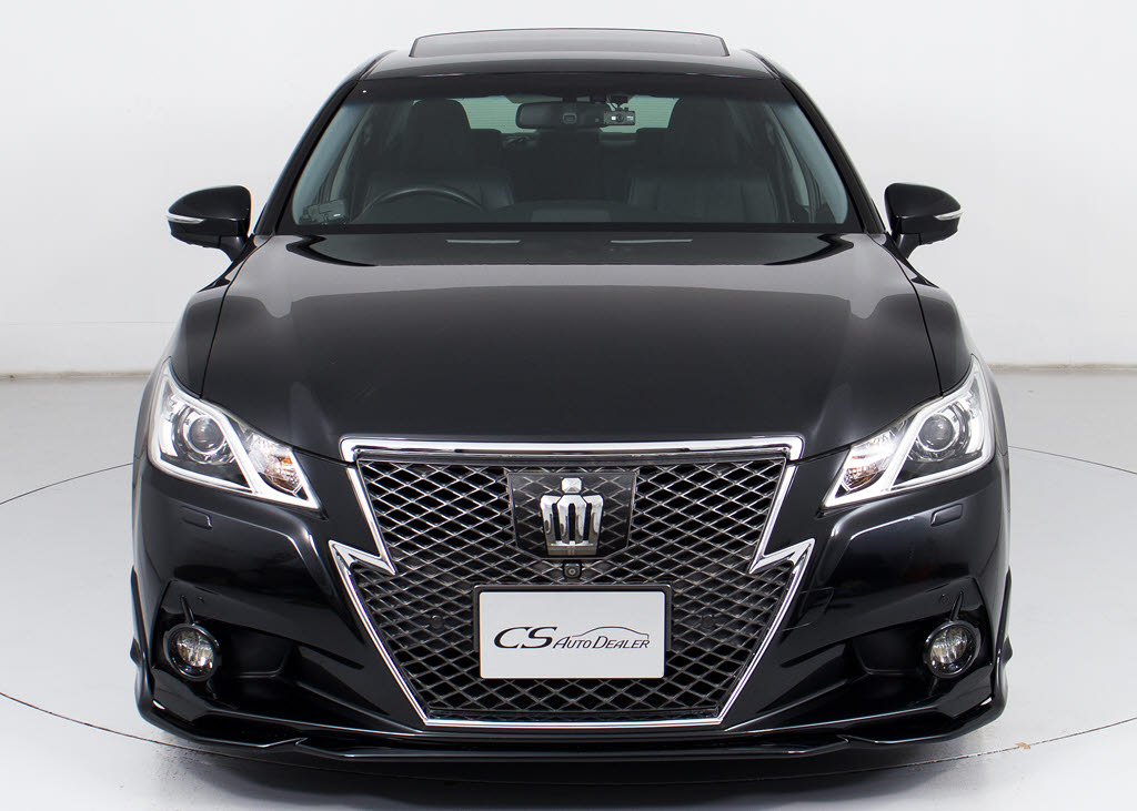 クラウン　ＨＶ　２．５アスリートＧ　モデリスタエアロ　サンルーフ　黒本革