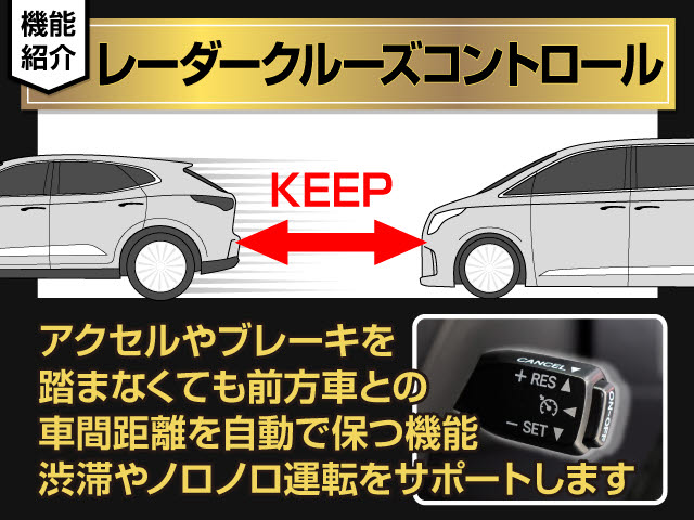 ★レーダークルーズ装着★高速道路で
大活躍！快適な走行をお楽しみ頂けます！