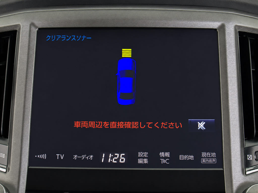 クリアランスソナーが付いています！フロン
ト＆リアにセンサーがあり、障害物に近づく
と警告音が鳴りドライバーへお知らせ！すご
く便利な人気装備です！！
