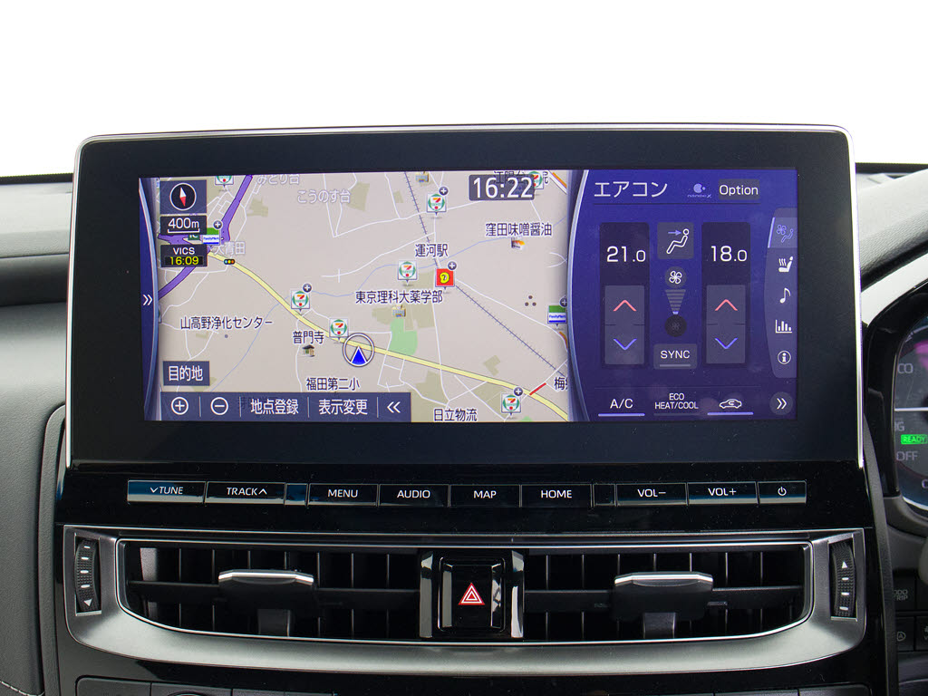 トヨタマルチオペレーションタッチ機能付き
の大画面SDナビ！12.3インチディスプレイ！
Bluetoothやスマホ連携も対応！