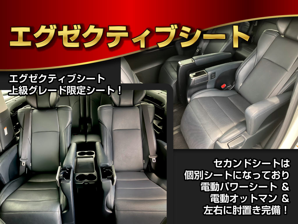 ★エグゼクティブシート★電動リクライニン
グ、オットマン、大型ヘッドレスト完備！