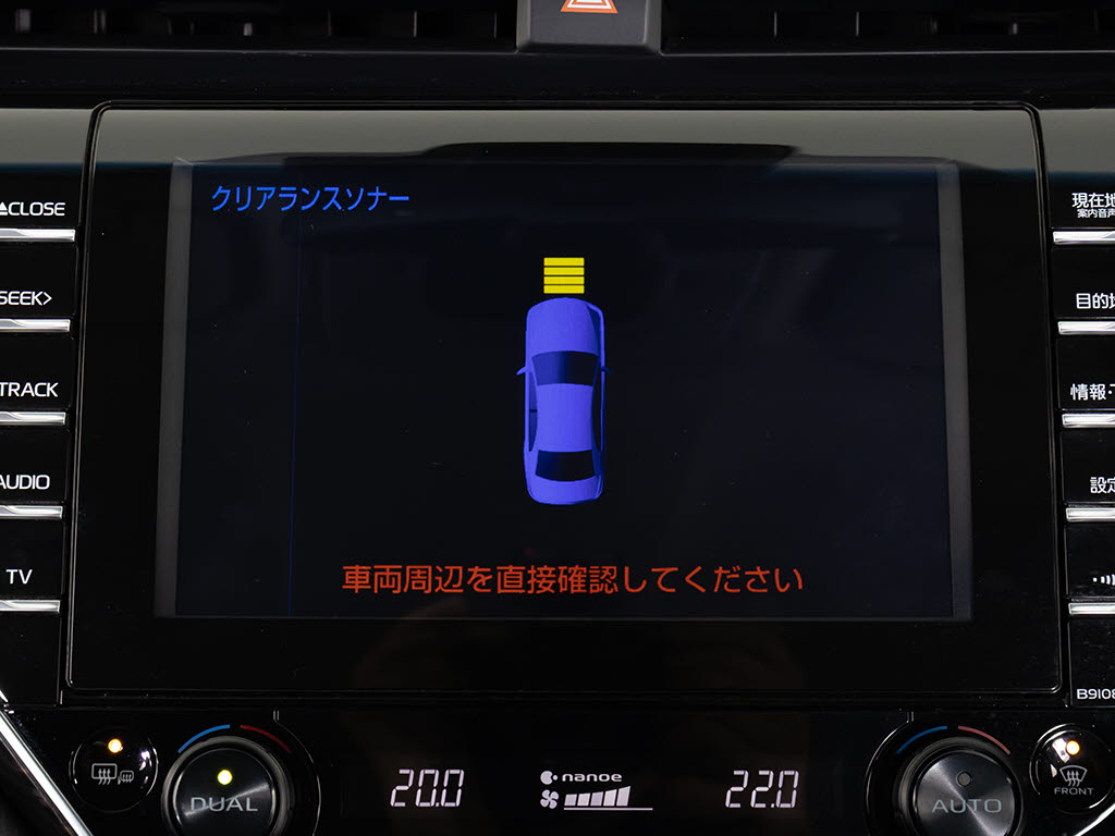 クリアランスソナーが付いています！フロン
ト＆リアにセンサーがあり、障害物に近づく
と警告音が鳴りドライバーへお知らせ！すご
く便利な人気装備です！！