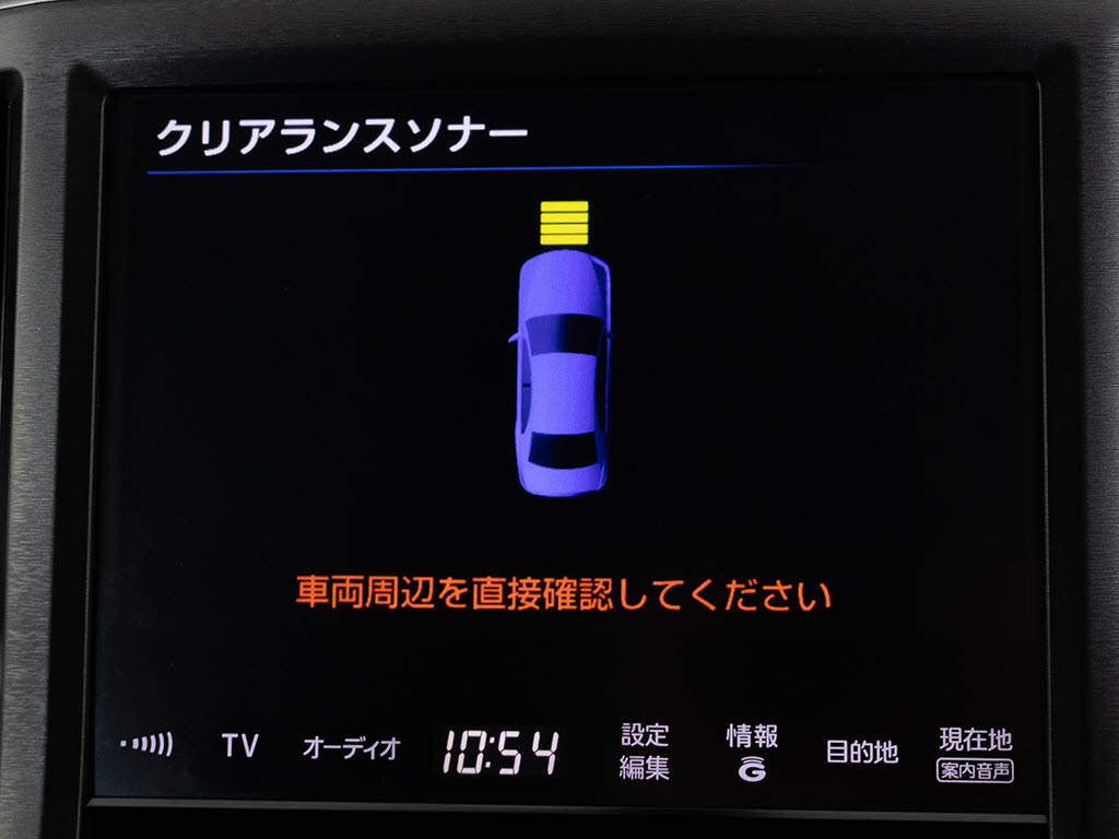 クリアランスソナーが付いています！フロン
ト＆リアにセンサーがあり、障害物に近づく
と警告音が鳴りドライバーへお知らせ！すご
く便利な人気装備です！！