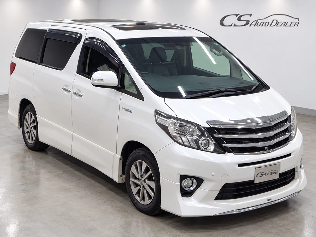 アルファードＨＶ　ＳＲ-Ｃ　４ＷＤ　モデリスタ　リアエンタメ　黒本革