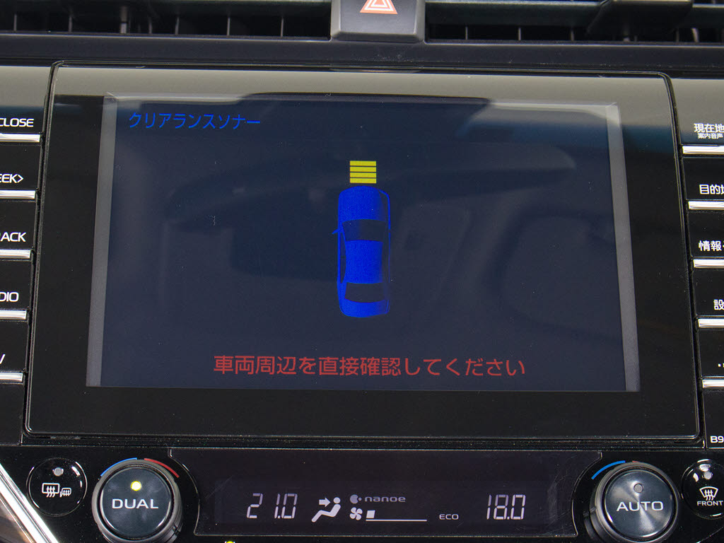 クリアランスソナーが付いています！フロン
ト＆リアにセンサーがあり、障害物に近づく
と警告音が鳴りドライバーへお知らせ！すご
く便利な人気装備です！！